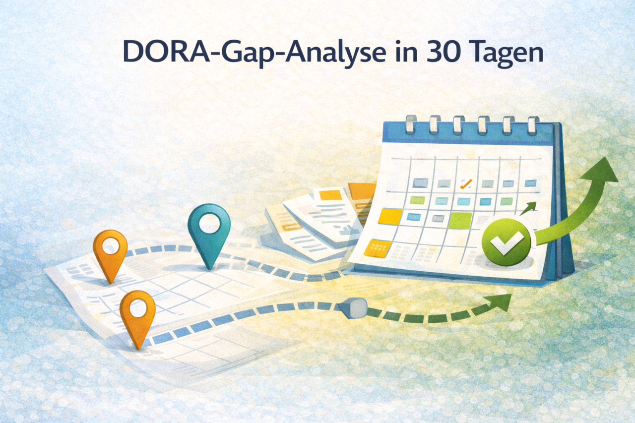 DORA-Gap-Analyse in 30 Tagen: Ein Vorgehen, das nicht in Workshops stecken bleibt